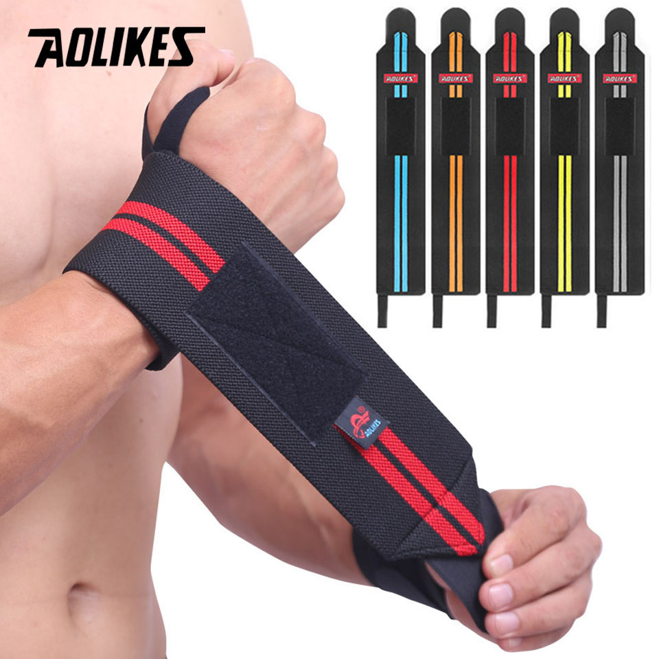 Wrist Wraps Weightlifting Support - AOLIKES 1 Paar Armband-Handgelenkstütze, Klammerbänder, extra