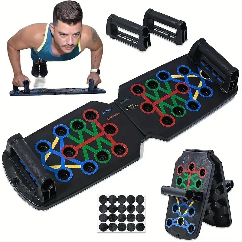 Push Up Board Foldable Multi Function - Tragbares multifunktion ales Push-up-Board-Set mit Griffen