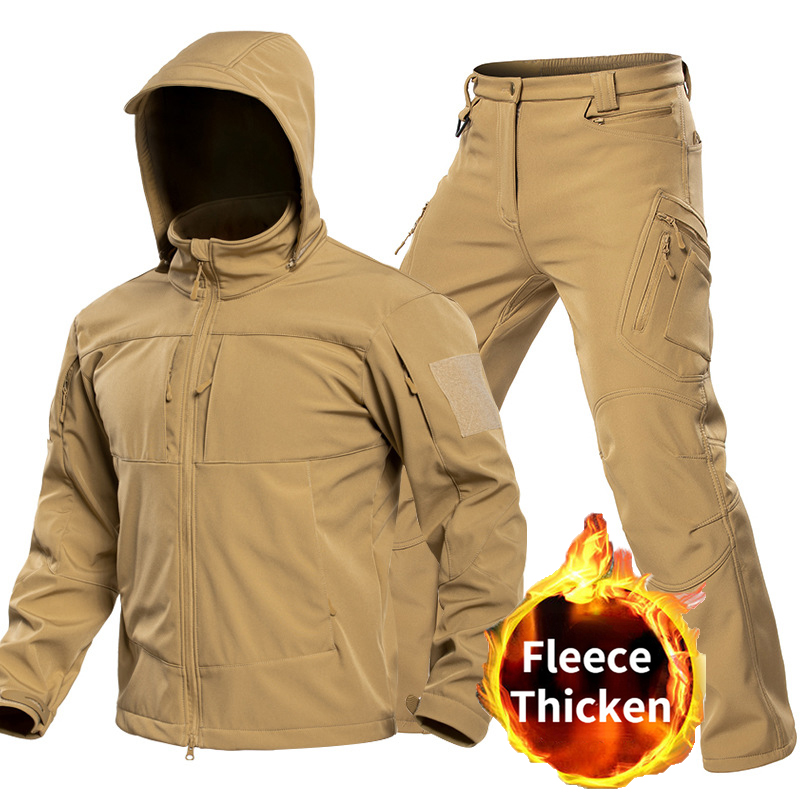 Hiking - Outdoor-Taktikanzug für Herren, Softshell-Jacke mit Kapuze