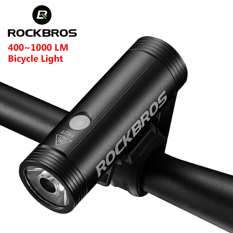 Rechargeable Bicycle Headlight 1000 Lumen - ROCKBROS Fahrradlicht vorne Radfahren Taschenlampe 400-1000