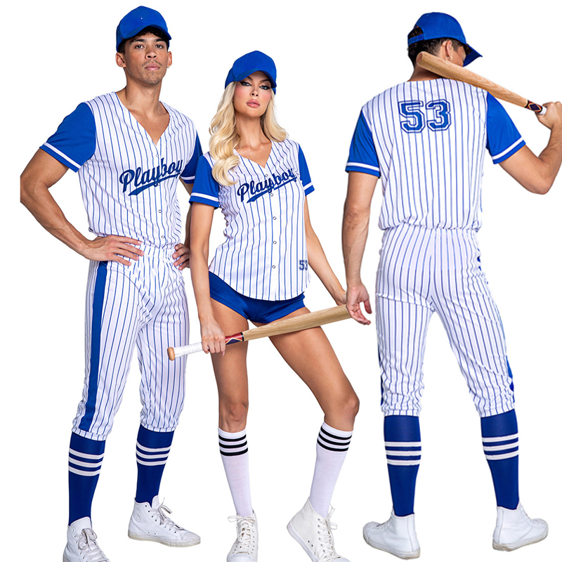 Team Sports - Neues Erwachsenen Gestreiftes Sport-Baseball-Kostüm-Set für Männer