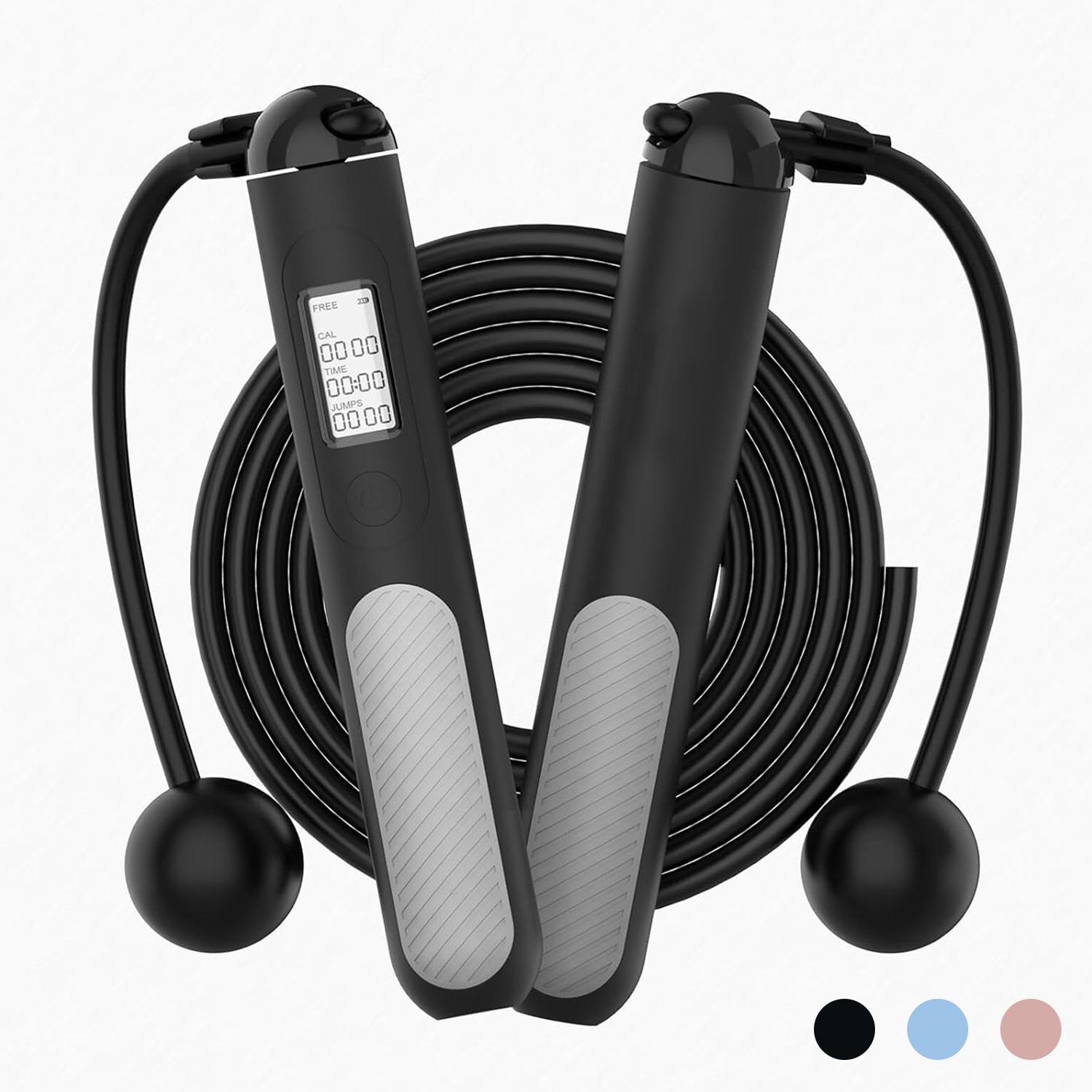 Smart Jump Rope Digital Counter - 2-in-1 Smartes digitales gewichtetes Springseil mit