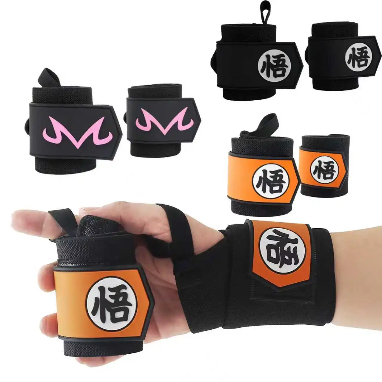 Wrist Wraps Weightlifting Support - 1 Paar Gym-Sport-Handgelenkbandagen, Handgelenkstütze, Hochleistungs-Trainings-Hebegurte, Protektor