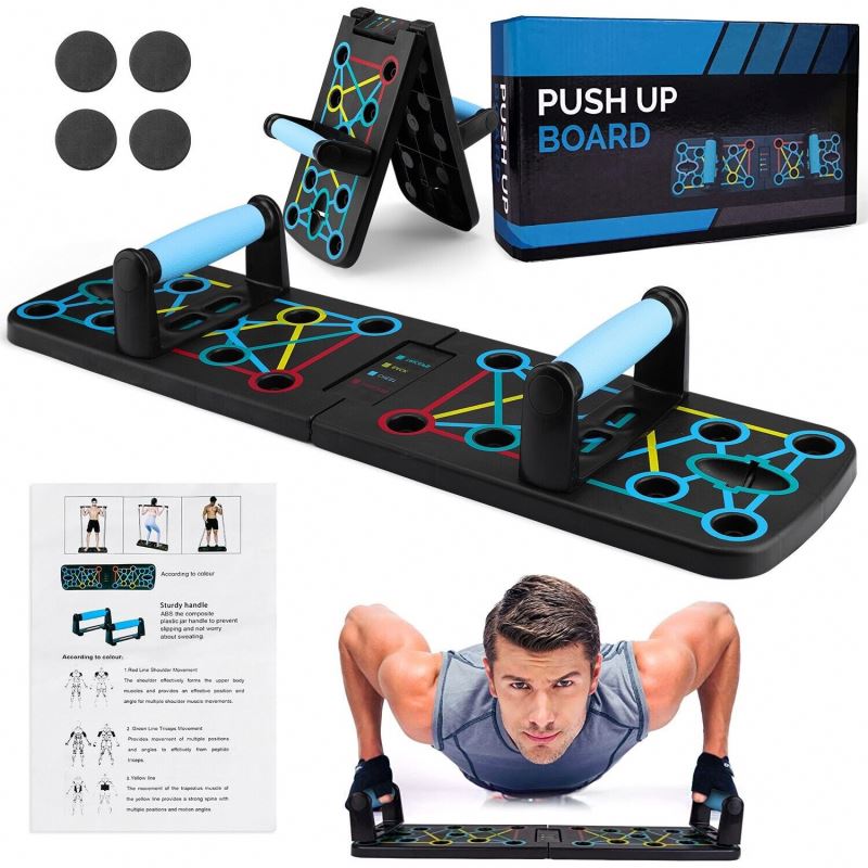 Push Up Board Foldable Multi Function - Multifunktionale faltbare Trainingsgeräte Push-Up-Ständer Multifunktionales Push-up