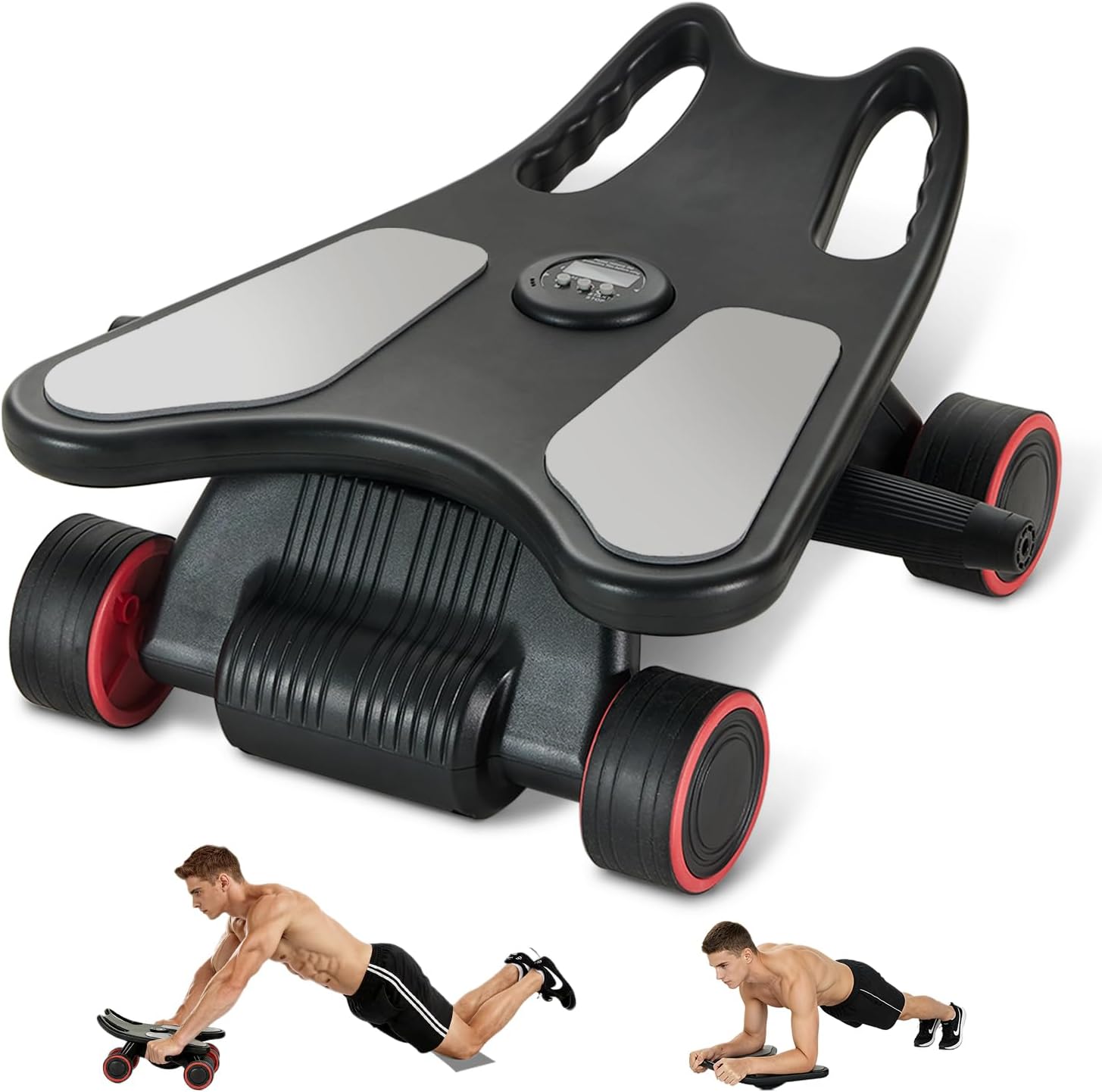 Ab Roller Wheel With Elbow Support - Bauchroller, Ab-Roller, verbessertes automatisches Rückprall-Bauchroller mit