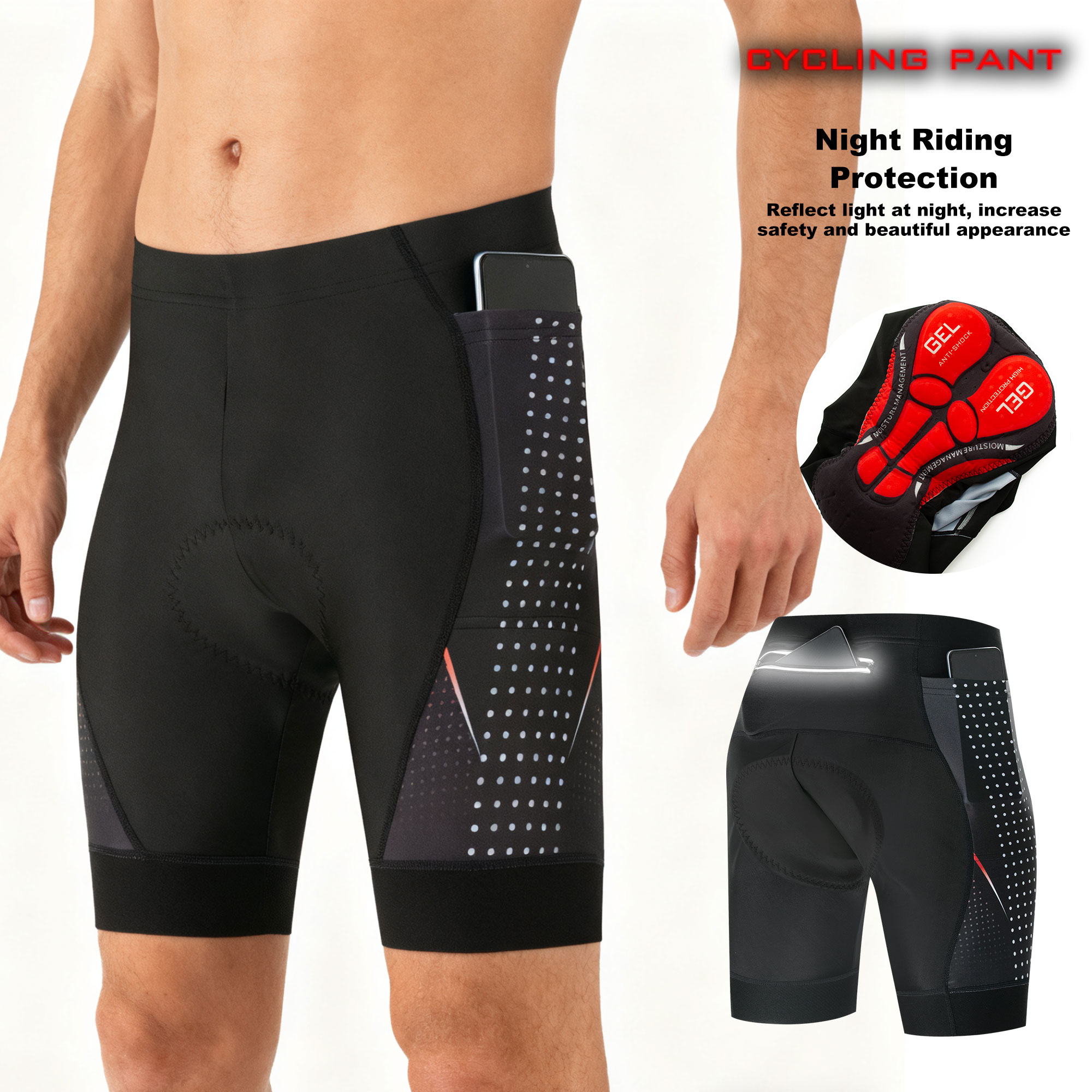 Padded Cycling Shorts 5D Gel - Premium Rennrad-Shorts mit 5D Gel-Polstern Herren-Radlerhose
