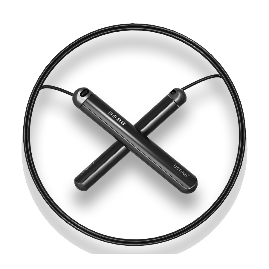 Smart Jump Rope Digital Counter - Schnurloses, intelligentes, verbundenes, langes Griff-Zählkabel, digitales,