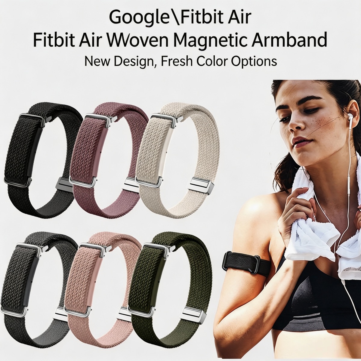 Resistance Bands Set With Handles - Nylon-Armband & -Gurt für Google Fitbit