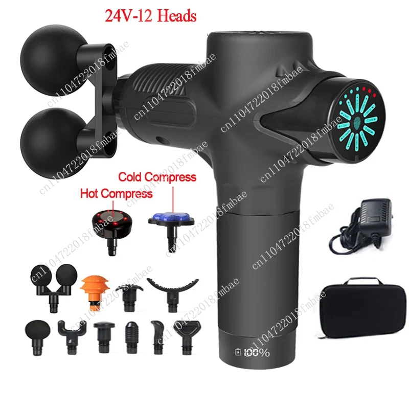 Electric Massage Gun Deep Tissue - 24V professionelle elektrische Massagepistole mit Heiß-