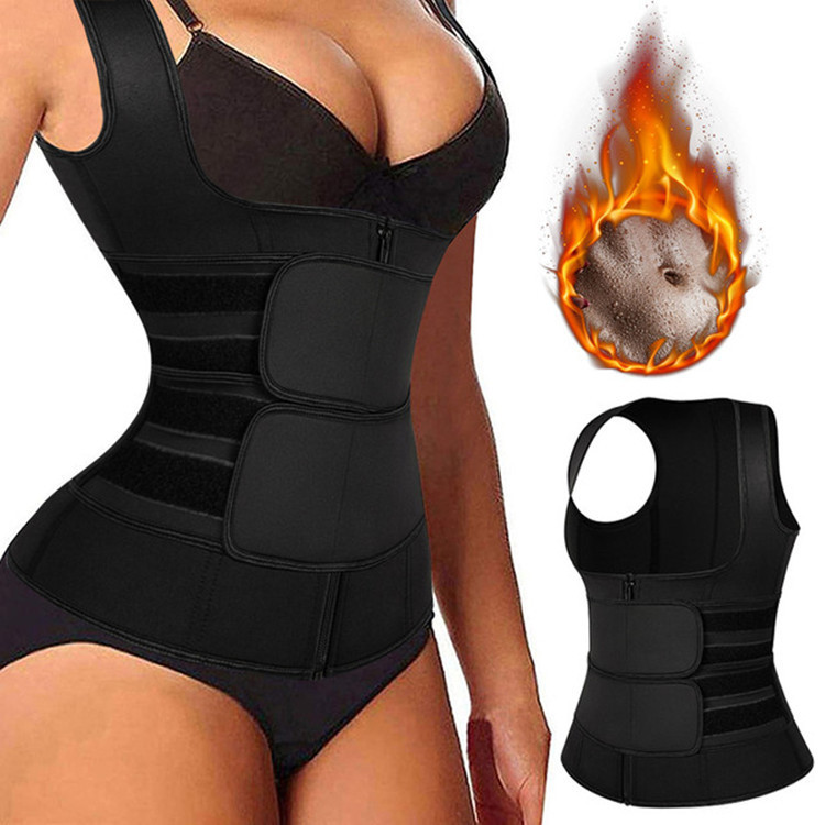 Sweat Waist Trainer Belt Neoprene - Damen Neopren Sauna-Top zur Gewichtsreduktion Reißverschluss