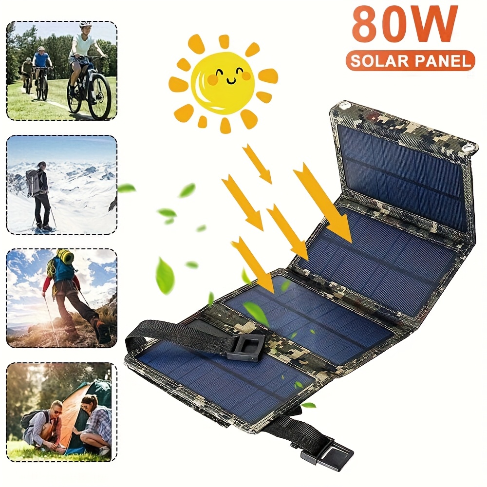 Camping - [Solarpanel] 80W Tragbares Faltbares Solarpanel |
