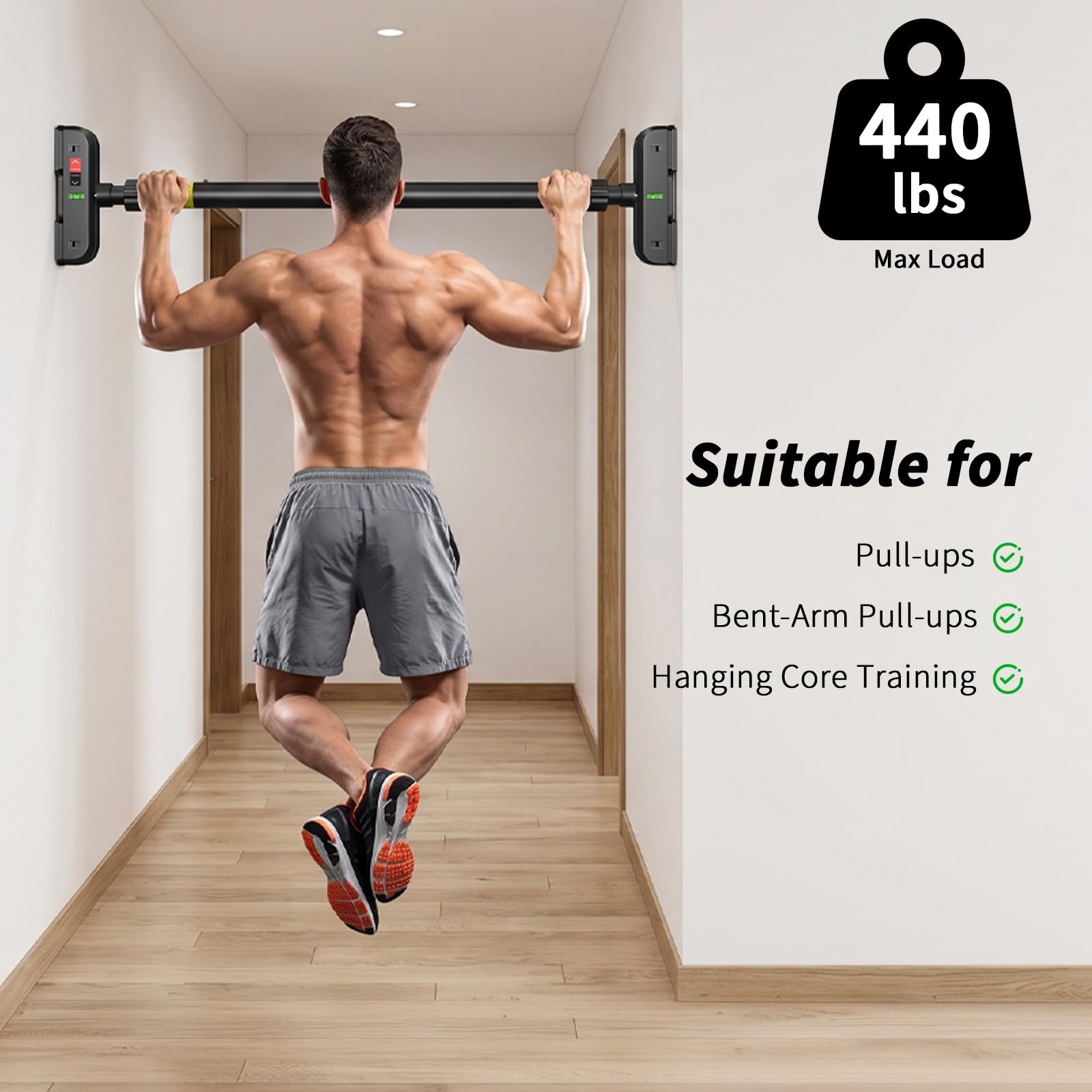 Door Pull Up Bar No Screw - Klimmzugstange für Türrahmen, Türrahmen-Klimmzugstange ohne Schrauben,