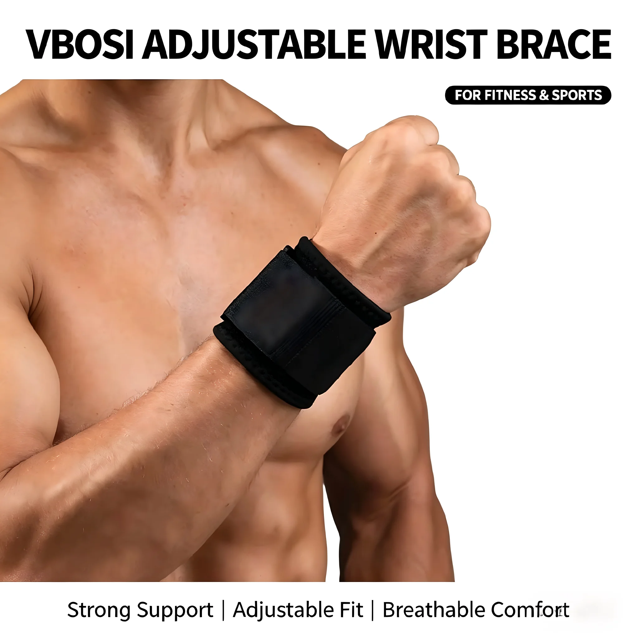Wrist Wraps Weightlifting Support - Professionelle Atmungsaktive Handgelenkbandagen zum Heben, Verstellbare