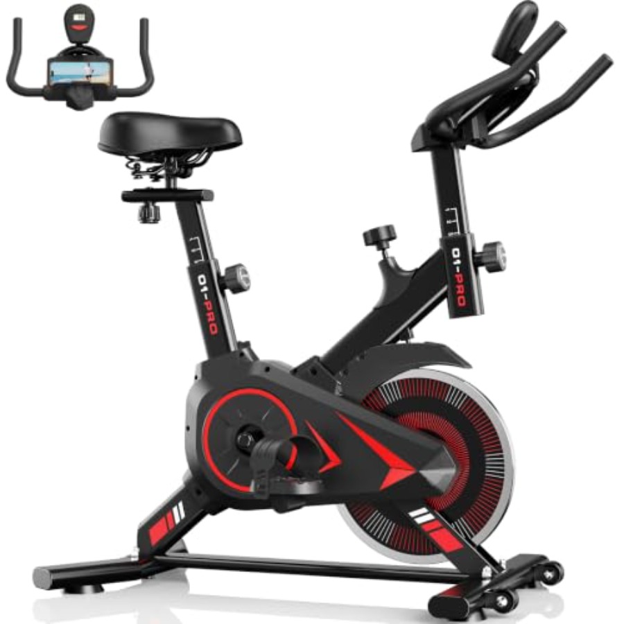 Exercise Bike Magnetic Resistance - Heimtrainer-Fahrrad mit 350 LB Tragkraft, Stahlrahmen,