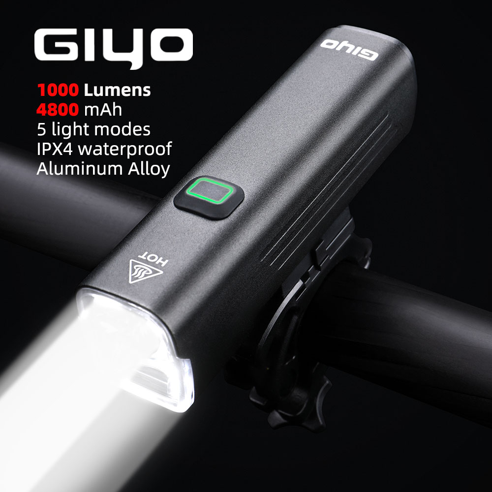 Rechargeable Bicycle Headlight 1000 Lumen - GIYO 1000 Lumen Fahrrad Licht USB