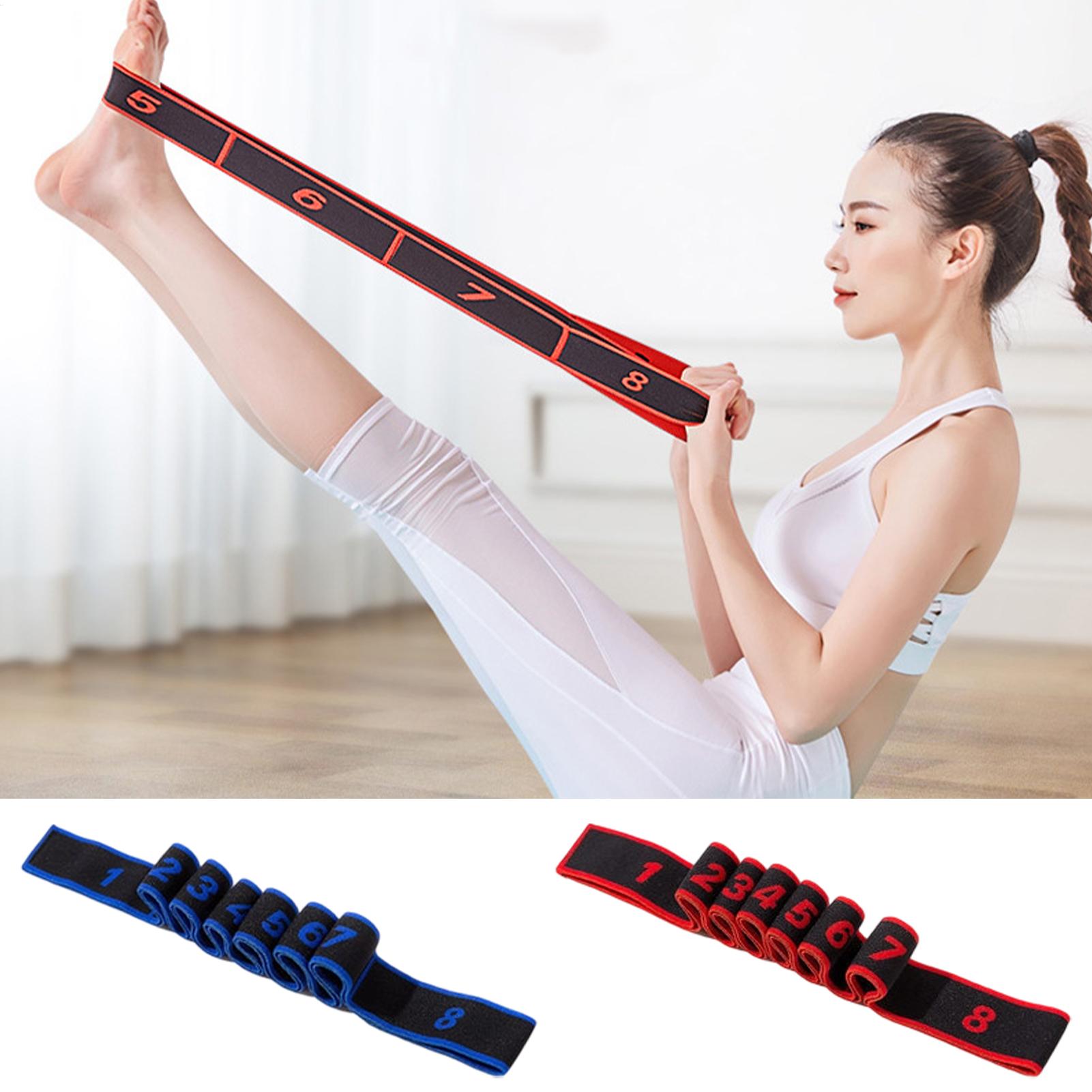 Pilates Bar Kit With Resistance Bands - Elastischer Yoga-Stretchgurt, tragbar, rutschfester Griff, Stretchgurt