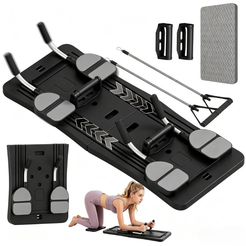 Ab Roller Wheel With Elbow Support - Faltbares Multifunktionales Heimtrainingsboard, Tragbarer Bauchmuskeltrainer mit