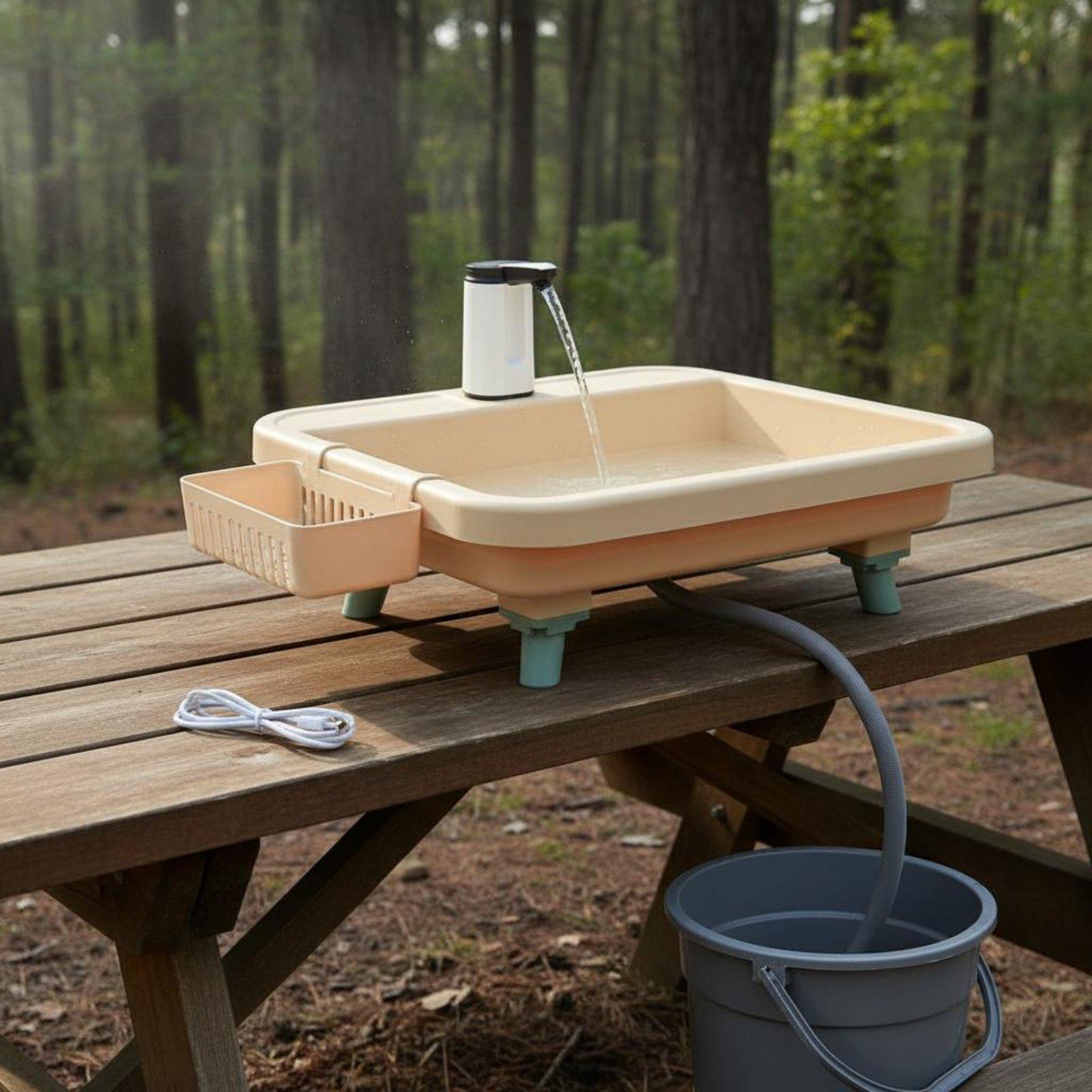 Tragbares Outdoor-Camping-Wasc – Camping Bewertung und Preis