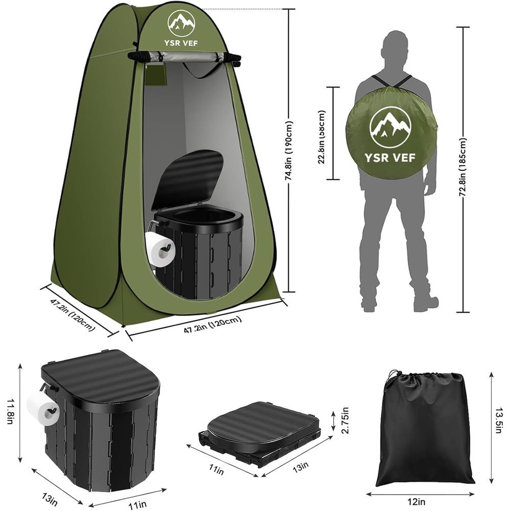 Tragbares Toiletten-Set, Campi – Camping Bewertung und Preis