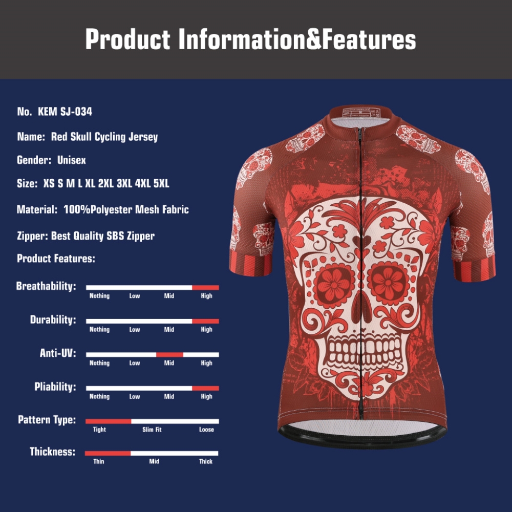 KEMALOCE Rot Radfahren Jersey  – Padded Cycling Shorts 5D Gel Bewertung und Preis