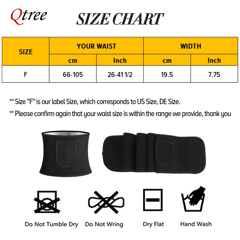 Qtree Taillenmieder Body Shape – Sweat Waist Trainer Belt Neoprene Bewertung und Preis