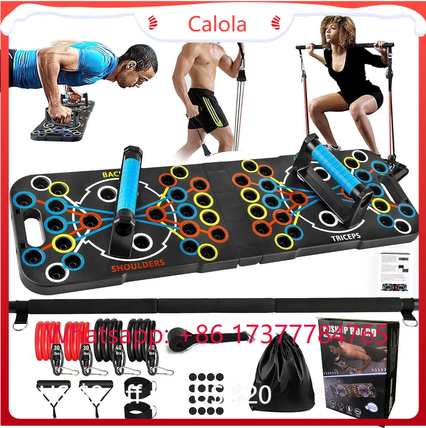 Multifunktionales Push-Up-Boar – Pilates Bar Kit With Resistance Bands Bewertung und Preis