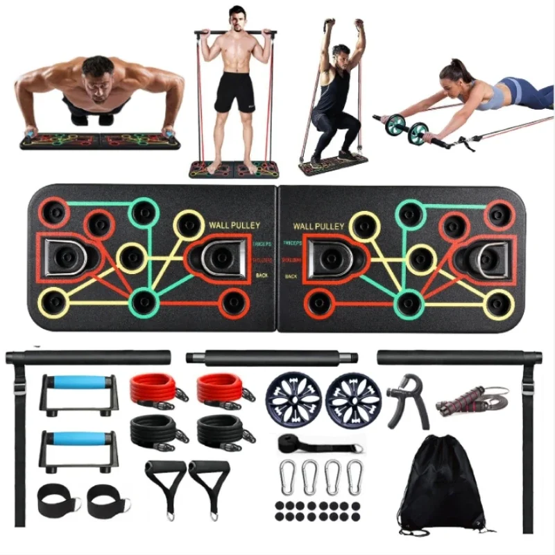 Multifunktionales Push-Up-Boar – Pilates Bar Kit With Resistance Bands Bewertung und Preis