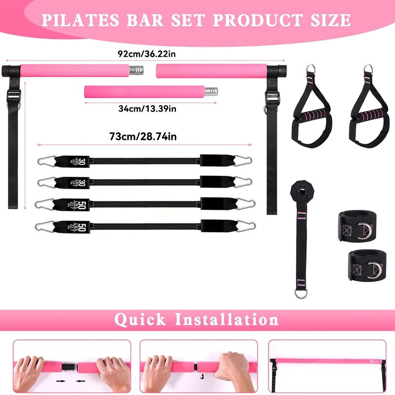 Multifunktionales Pilates-Stan – Pilates Bar Kit With Resistance Bands Bewertung und Preis